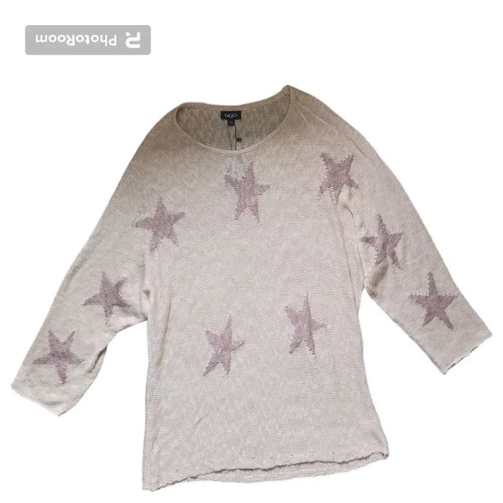 Gigio USA Sand Stars Dolman Sweater - L